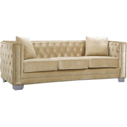 Verlaine Reese Beige Velvet Sofa