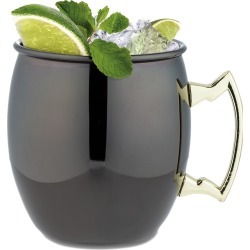 True Set of 2 Black Moscow Mule Mugs