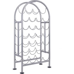 Old Dutch 27 Bottle Metal Antique Pewter Wine Rack