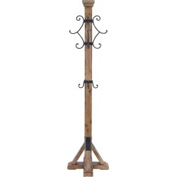 Wood and Metal Coat Rack