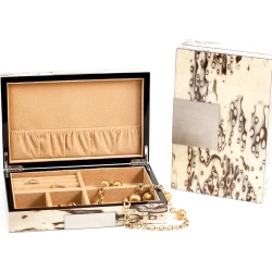 Bey-Berk Exotic Ice Lacquered Burl Wood Valet Box