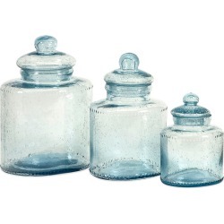 IMAX Cyprus Set of 3 Glass Canisters