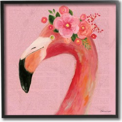 Stupell Floral Flamingo Pink Portrait by Stephanie Workman Marrott Framed Art found on Bargain Bro Philippines from Gilt for $29.99