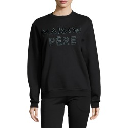 Maison Pere Text Application Sweater