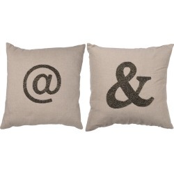 A&B Home Set of 2 Dashiell Type Pillows