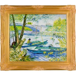 La Pastiche by overstockArt Fishing in Spring, The Pont de Clichy (Asnieres) by Vincent Van Gogh