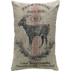 Goat Farm Linen Pillow