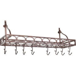 Old Dutch Bronze Bookshelf Pot Rack