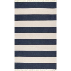 Ashlee Striped Flatweave Cotton Rug