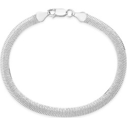 Sterling Forever Rhodium Plated Flat Link Chain Bracelet found on Bargain Bro from Gilt City for USD $21.27