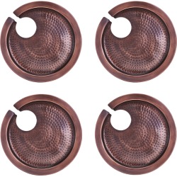 Old Dutch Hammered Antique Copper Buffet Plates