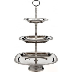 Godinger 3-Tiered Silver Plated Server