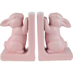 A&B Home Set of 2 Flora & Fauna Bunny Bookends