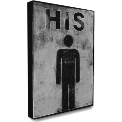 Stupell Home Decor His Distressed Bathroom Sign