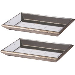 A&B Home Set of 2 Rectangular Trays