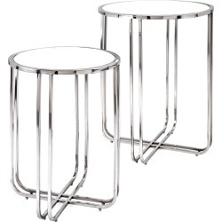 Imax Worldwide Home Set of 2 Hachi Marble Side Tables