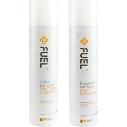 Fuel Hair Care Lock That Hair Duo - Long-Lasting Hold Foundation Hair Spray & Lock-In Hair Spray with UV Protection