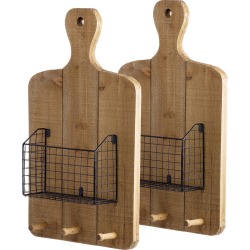 A&B Home Set of 2 Ellery Wall Baskets