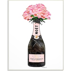 Stupell Champagne Bottle Pink Flowers Watercolor by Amanda Greenwood found on Bargain Bro from Gilt City for USD $18.23