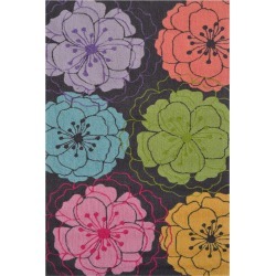 The Rug Market Zelda Floral Hand-Made Polyester Contemporary Rug