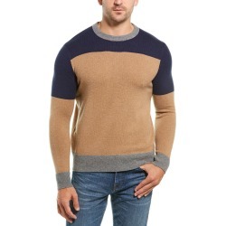J.Crew Colorblocked Wool-Blend Crewneck Sweater
