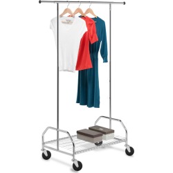 Honey-Can-Do Garment Rack with Bottom Shelf