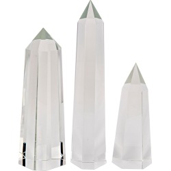 Spike Set of 3 Decorative Crystal Objects