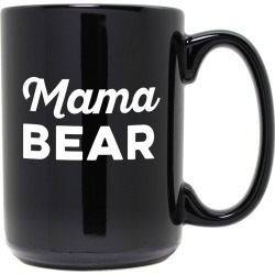 Susquehanna Glass Mama Bear Etched Black Mug