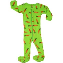 Elowel Pjs Carrots Footed Pajama