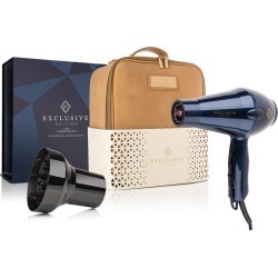 Exclusive Edition 1875 Watt Professional Hair Dryer with 3 piece Nozzle and Leather Tote Carrying Bag Salon Bundle