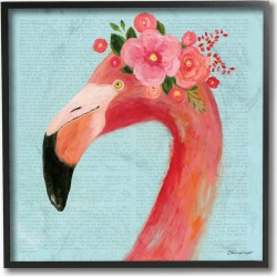 Stupell Floral Flamingo Blue Portrait by Stephanie Workman Marrott Framed Art found on Bargain Bro from Gilt City for USD $22.79