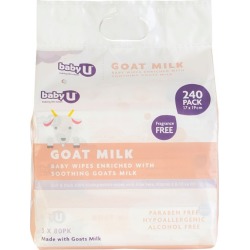 Baby U Goats Milk Baby Wipes 240Pack