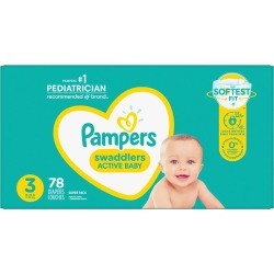 Pampers Pampers Swaddlers Active Baby Diaper Size 3 78 Count 1.0 EA