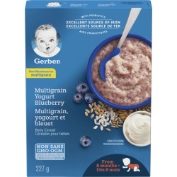 Gerber Stage 3 Multigrain Yogurt Blueberry Baby Cereal 227.0 g