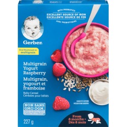Gerber Stage 3 Multigrain Yogurt Raspberry Baby Cereal 227.0 g