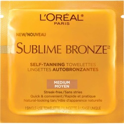 Sublime Bronze Self-Tanning Towelettes, with Vitamin E, 6 single-use towelettes