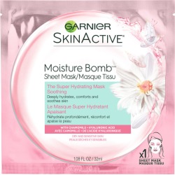 Skin Active Moisture Bomb Super Hydrating Sheet Mask, Soothing With Chamomile And Hyaluronic Acid, 32 Grams