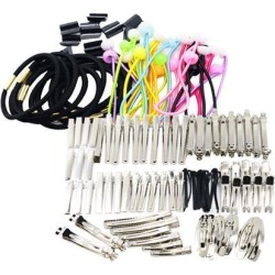 104 Pieces/Set Hair Band Blank Hair Clips Barrette DIY Hair Accessories