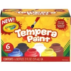 Crayola, LLC Tempera Paint 2oz. 6/ST Assorted 541997