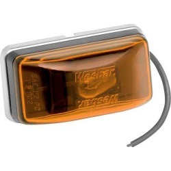 Wesbar 003238 Side Marker And Clearance Light Amber Waterproof Black Stud Mount Pc Rated