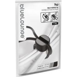 Bluelounge Pixi CableTie Small Grey/Black Cable Management