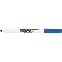EXPO 86003 Low Odor Dry Erase Marker, Fine Point, Blue, Dozen