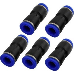 Unique Bargains Air Piping 2 Ways 8mm to 8mm Straight Coupler Tube Quick Joint Fittings 6pcs