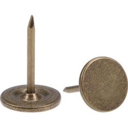 Upholstery Nails Tacks 11mmx17mm Flat Head Furniture Nails Bronze Tone 100 Pcs