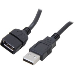 C2G 52108 USB Extension Cable - USB 2.0 A Male to A Female Extension Cable, Black (9.8 Feet, 3 Meters)