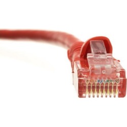 Offex Cat6 Ethernet Patch Cable, Snagless/Molded Boot, 100 foot - Red
