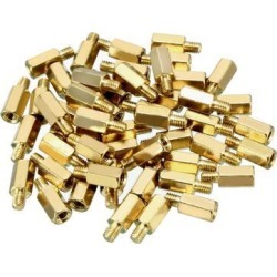 Unique Bargains 50pcs M3 8+4mm Female Male Thread Brass Hex Standoff Spacer Screws PCB Pillar