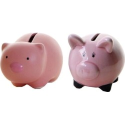 buy  2pcs Cute Cartoon Animals Design Ceramic Money Saving Bank Gifts For Kids cheap online