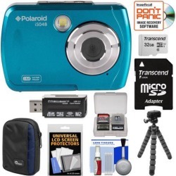 Polaroid iS048 HD Waterproof Digital Camera Kit Teal