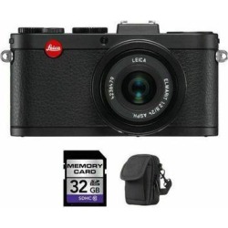 Leica X2 Digital Compact Camera w/24mm f/2.8 ASPH Lens - Black + 32GB & Case
